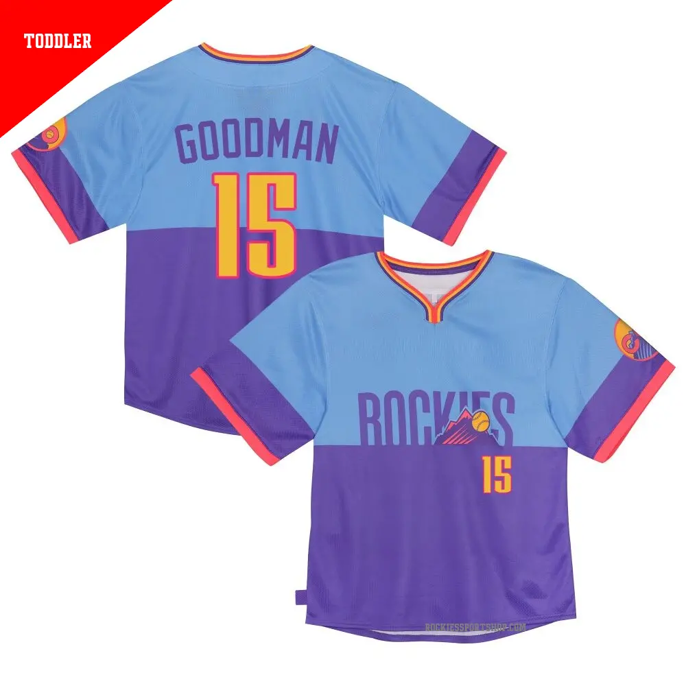 Toddler #15 Hunter Goodman Colorado Rockies Light Blue Limited